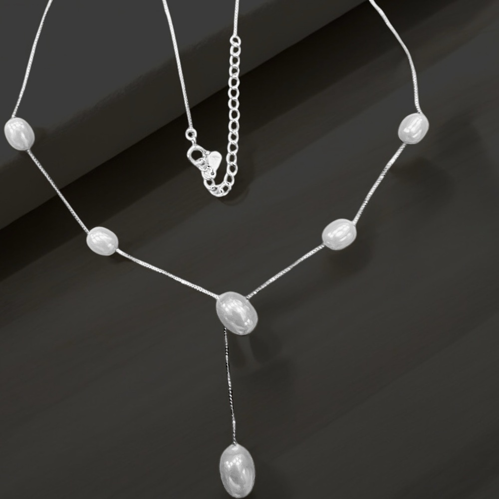 Cultured White Pearls with Sterling Silver 925